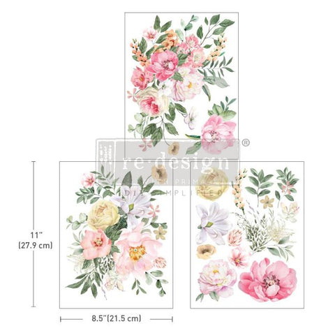 MIDDY TRANSFERS® – BOUQUET FOR MY LOVE – 3 SHEETS, 8.5″X11″