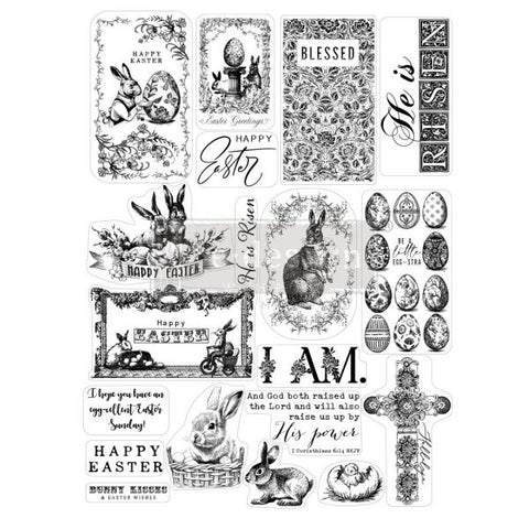 PRIMA DECOR CLEAR STAMP – EASTER – 8.5×11 SHEET SIZE