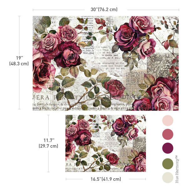 Double Delight Decoupage Fiber Paper Set – Crimson Elegance