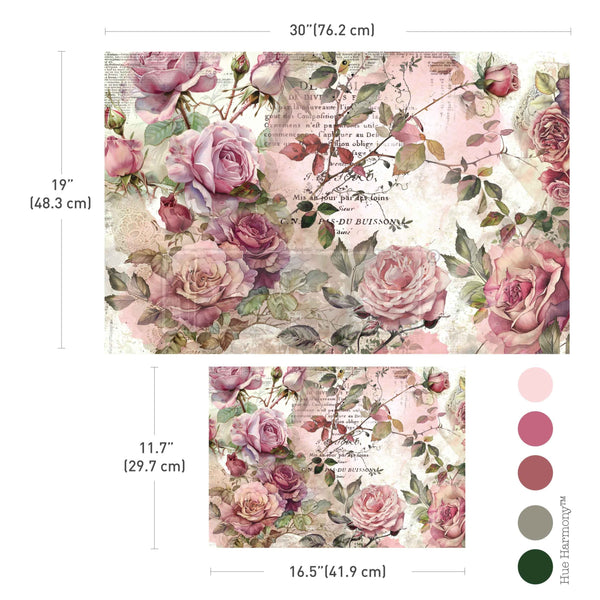 Double Delight Decoupage Fiber Paper Set – Dusty Velvet Mauve