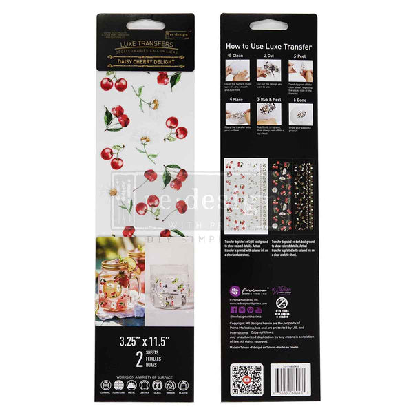 Luxe Transfers – Daisy Cherry Delight