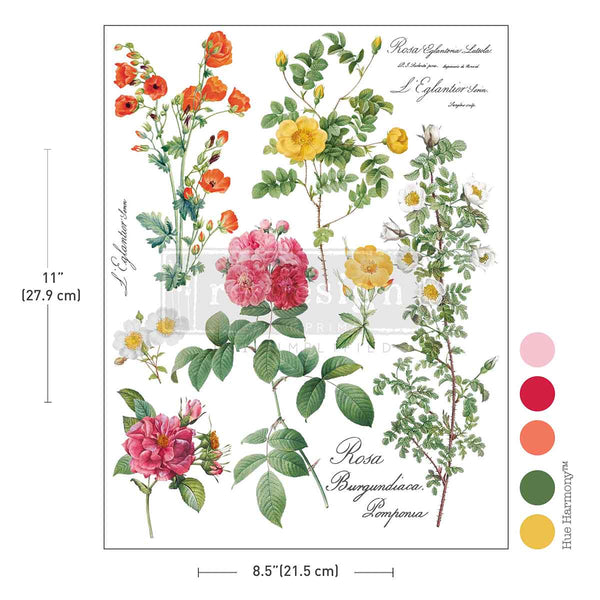 H2O Transfers Single Sheet – Poetry In Petals