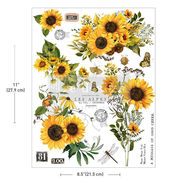 H2O Transfers Single Sheet – Rustic Amber Petals