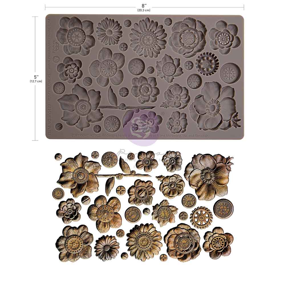 Finnabair Decor Moulds – Rusty Flowers