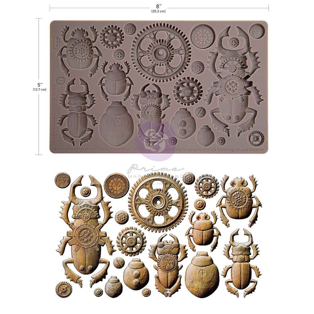 Finnabair Decor Moulds – Steampunk Beetles