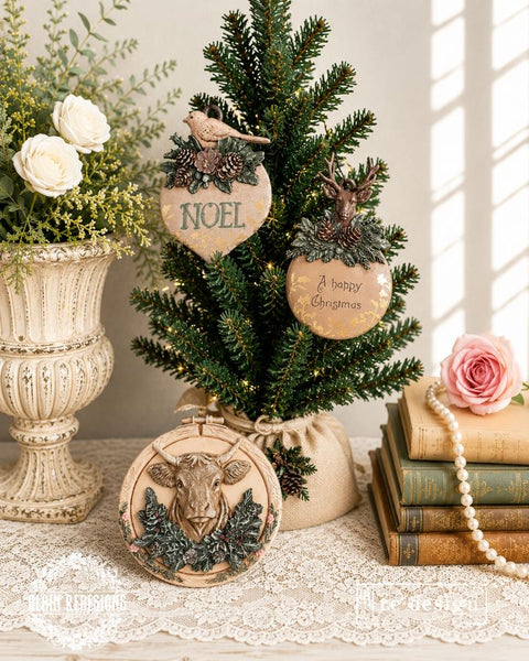 Decor Moulds® – Evergreen Antler Emblem