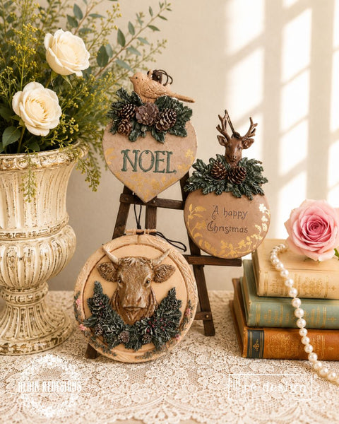 Decor Moulds® – Evergreen Antler Emblem