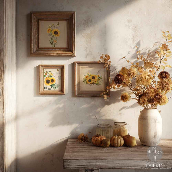 H2O Transfers Single Sheet – Rustic Amber Petals