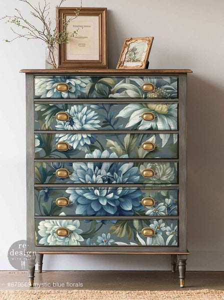 A1 Decoupage Fiber – Mystic Blue Florals