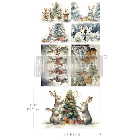 A3 DECOUPAGE FIBER PACK – BUNNY WONDERLAND