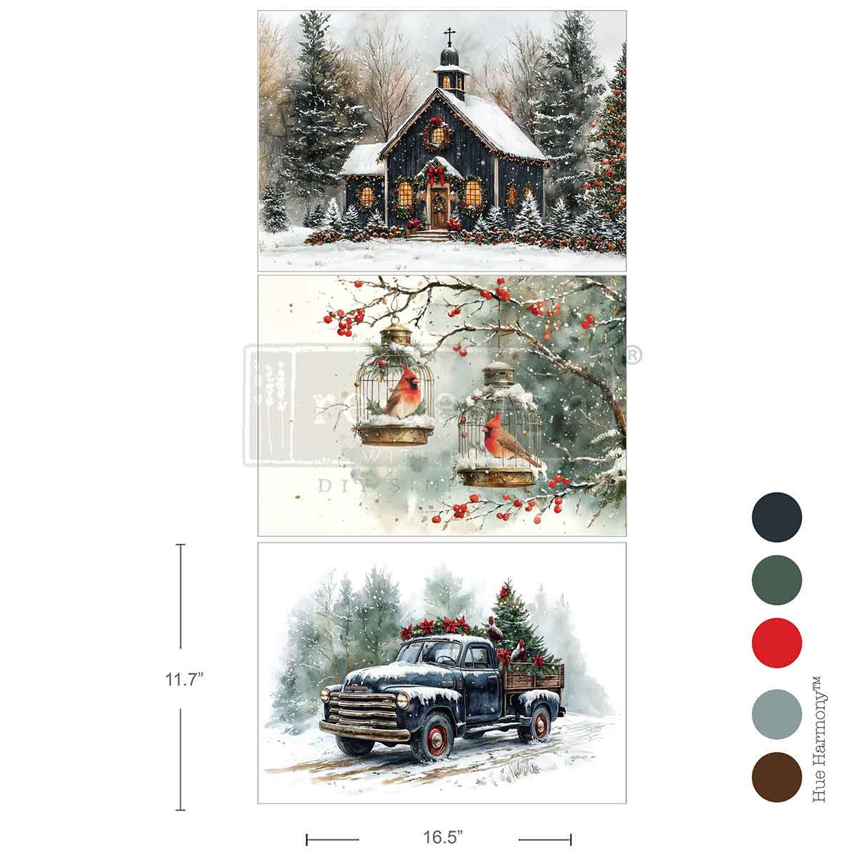 A3 Decoupage Fiber Pack – Christmas Blessings