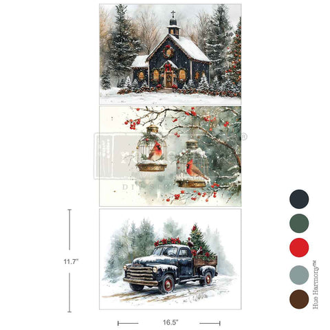 A3 Decoupage Fiber Pack – Christmas Blessings
