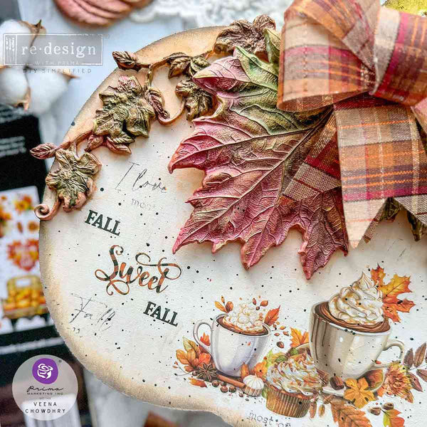 REDESIGN WITH PRIMA DECOR MOULDS – FALLING LEAVES FANTASY – 1 PC, 5″X8″X8MM