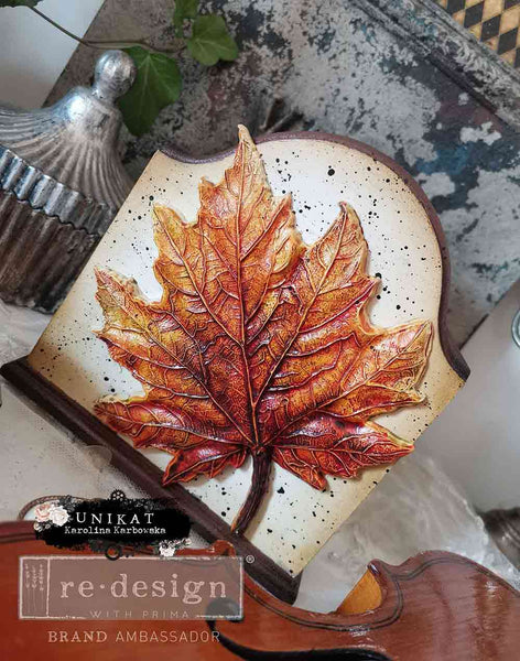 REDESIGN WITH PRIMA DECOR MOULDS – FALLING LEAVES FANTASY – 1 PC, 5″X8″X8MM