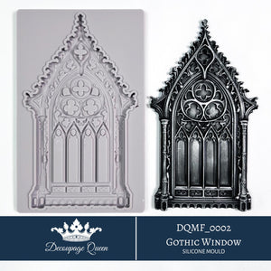 Decoupage Queen Gothic Window Silicone Mould- Limited Edition