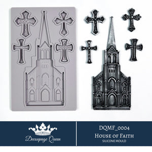 Decoupage Queen House of Faith Silicone Mould- Limited Edition