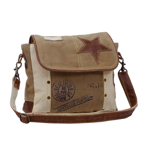 Myra Leather Star Shoulder Bag s-0896