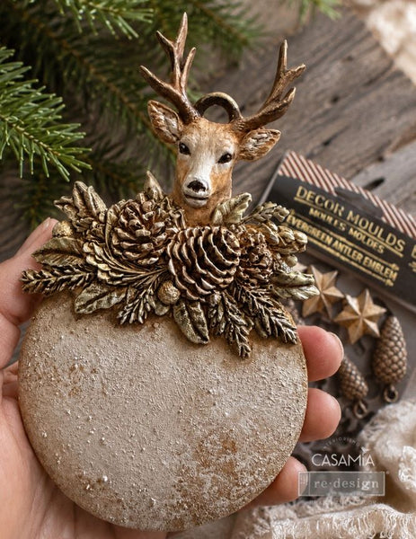 Decor Moulds® – Evergreen Antler Emblem