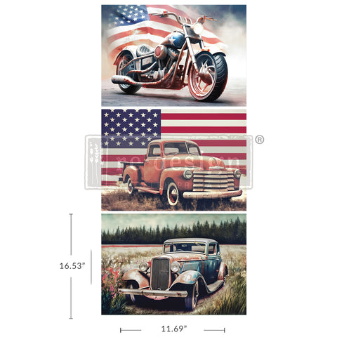 A3 DECOUPAGE DECOR TISSUE PAPER PACK – ALL AMERICAN