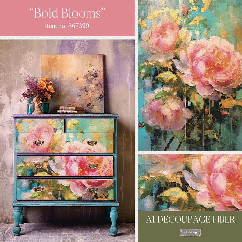 Bold Blooms A 1 Decoupage Paper