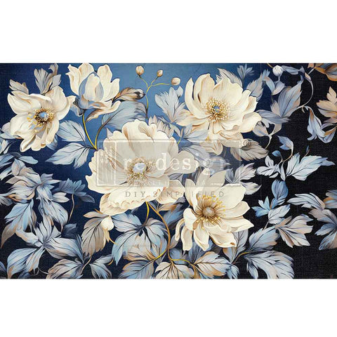 TISSUE PAPER – CERULEAN BLOOMS I