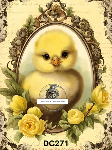 Adorable Chick Decoupage Central 4A Rice Paper