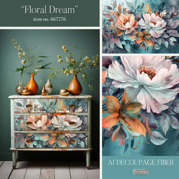Floral Dream A 1 Prima Fiber Decoupage Paper