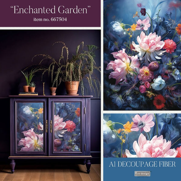Enchanted Garden Prima A 1 Fiber Decoupage Paper