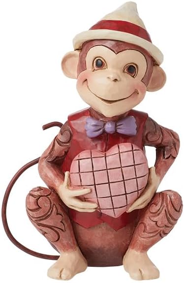 Monkey with Heart Figurine