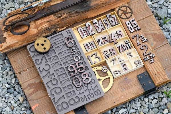 Finnabair Decor Moulds – Letterpress Numbers
