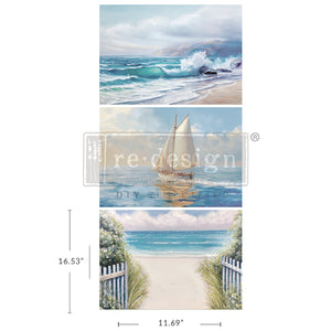 A3 DECOUPAGE DECOR TISSUE PAPER PACK – SEASCAPE MELODY