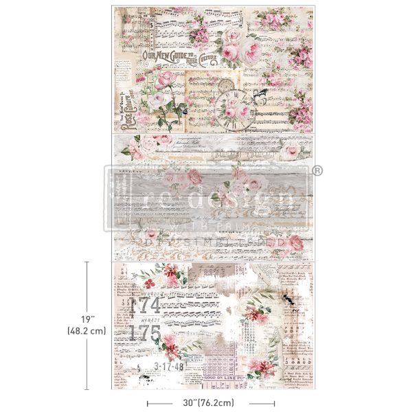 DECOUPAGE DECOR TISSUE PAPER 3 PACK – SHABBY CHIC SHEETS