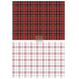 Gingham Red Redesign with Prima transfer