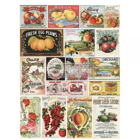 Redesign with Prima Vintage Seed Rub on transfer
