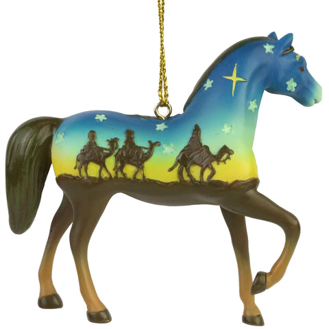 Trail of Painted Ponies Away in a Manger Hanging Ornament