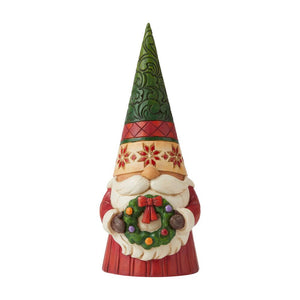 Christmas Gnome with Wreath Jim Shore Heartwood Creek