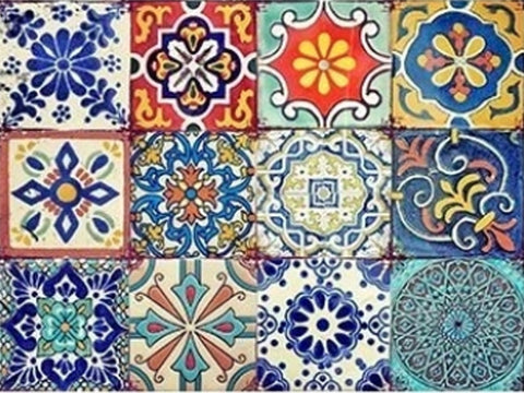Colorful Tiles Rice Decoupage papers