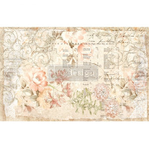 Floral Parchment Decoupage Tissue  Paper