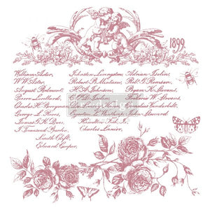 Floral Script Clear Cling Stamp