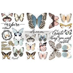 REDESIGN DECOR TRANSFERS® – PAPILLON COLLECTION – 3 SHEETS, 6″X12″