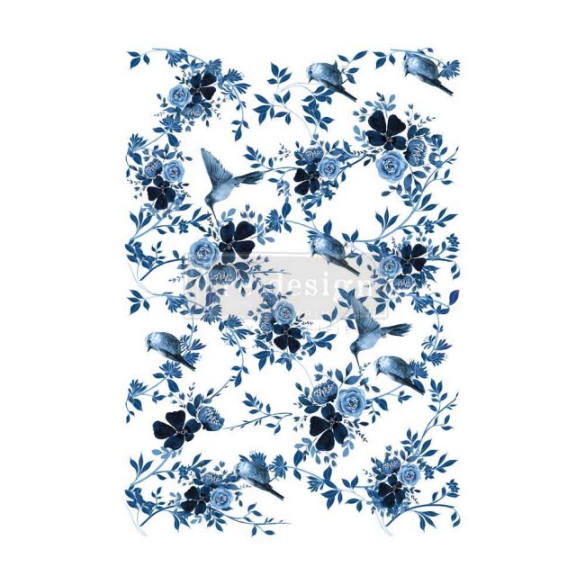 Pretty in Blue Redesign with Prima transfer