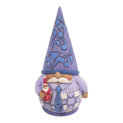 Purple Gnome w/Santa