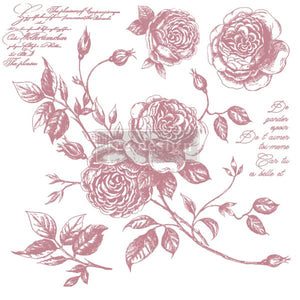 REDESIGN DECOR STAMP – ROMANCE ROSES – 12″X12″ (6 PCS)