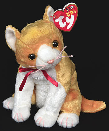 Tangles Orange Cat Beanie Baby Ty Tangles The Ginger And White Cat