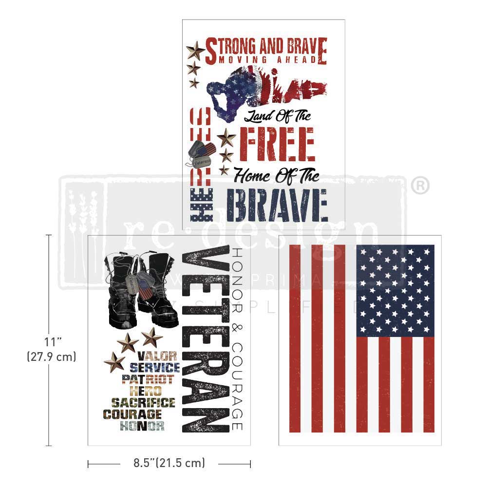 MIDDY DECOR TRANSFERS® 8.5×11 – VETERAN