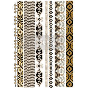 DECOR TRANSFERS® – EXOTIC BORDERS – TOTAL SHEET SIZE 24″X35″, CUT INTO 2 SHEETS